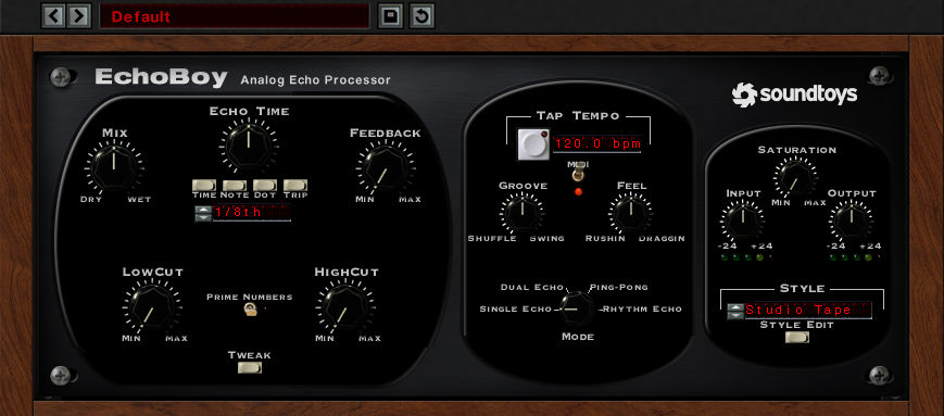 Plugin Echoboy da Soundtoys